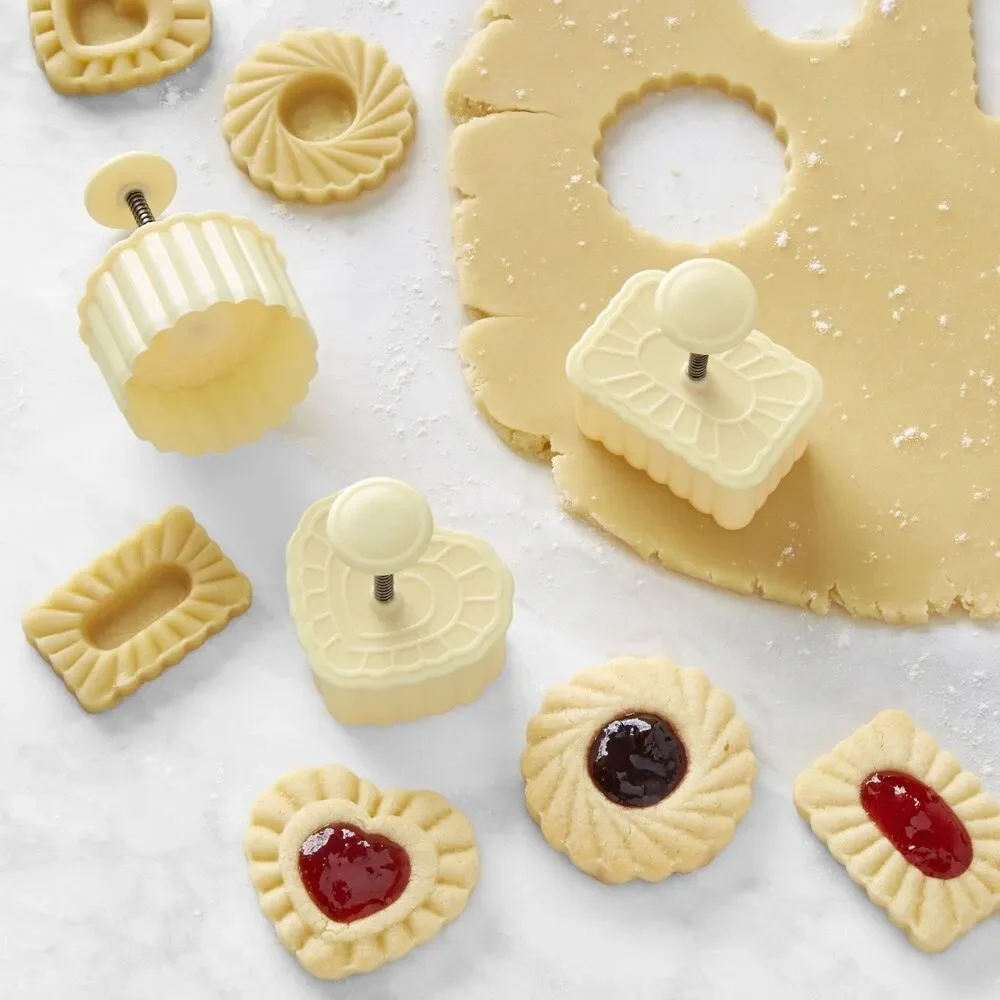 Williams Sonoma  Thumbprint Cookie Stamp Set ~ Set/3 ~ New & Sealed Box.